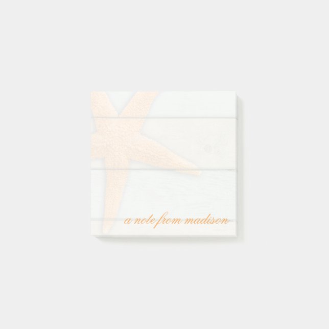 Orange Starfish Post-it Notes (Front)