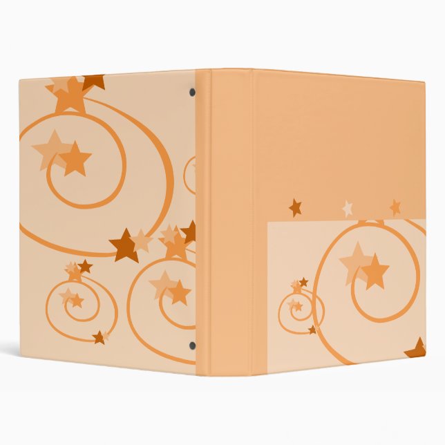 Orange Stars 1" Binder (Background)