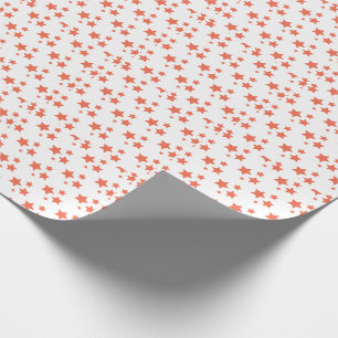 Orange Stars Modern design Wrapping Paper