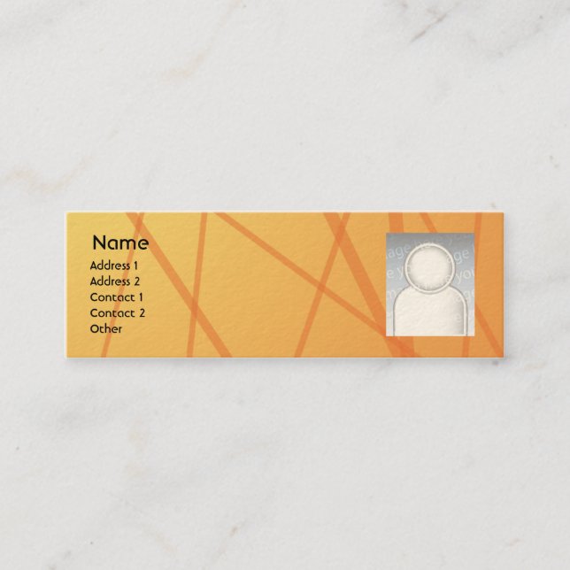 Orange Sticks - Skinny Mini Business Card (Front)