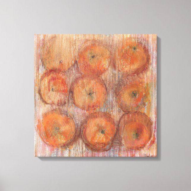 Orange Still Life Large Wall Art Canvas Print (Front)