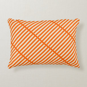 Orange Stripes Accent Pillow