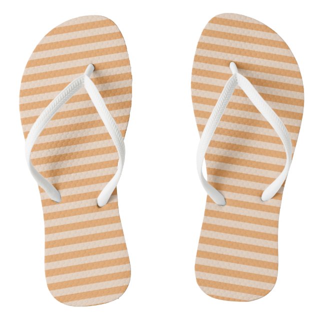 Orange Stripes Flip Flops (Footbed)