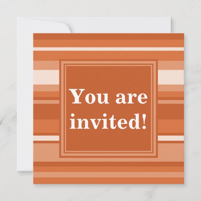 Orange stripes invitation (Front)