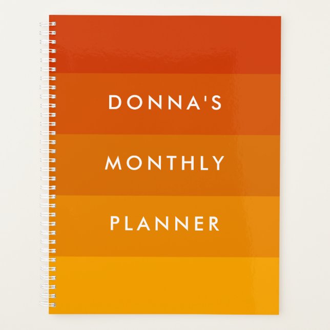 Orange stripes palette planner (Front)