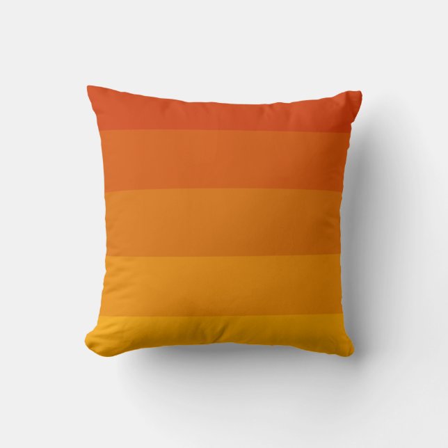 Orange stripes palette throw pillow (Front)