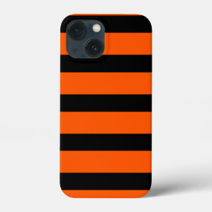 Orange stripes pattern iPhone 13 mini case