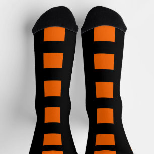 Orange stripes pattern socks