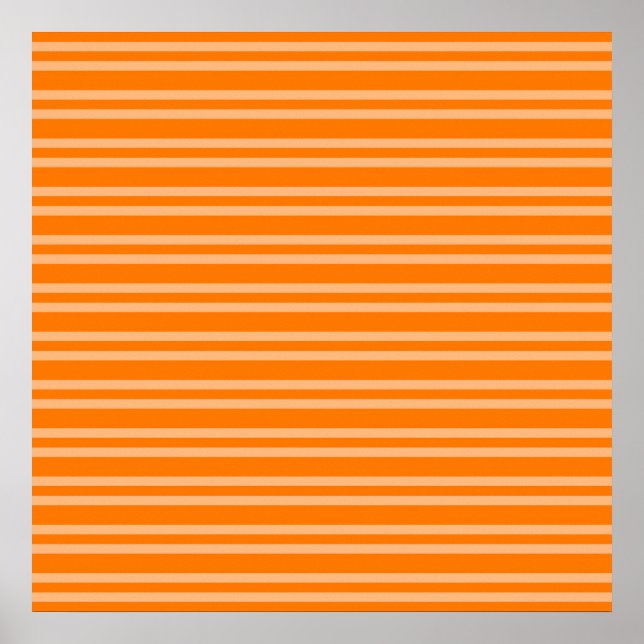 Orange Stripes Seamless Pattern Poster (Front)
