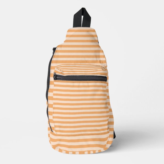 Orange Stripes Seamless Pattern Sling Bag (Front)