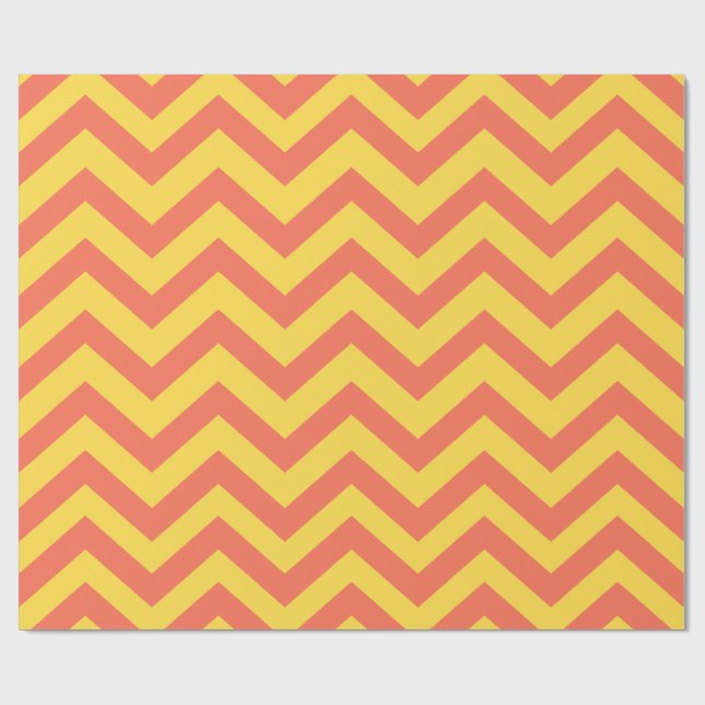Orange Stripes Wrapping Paper (Flat)