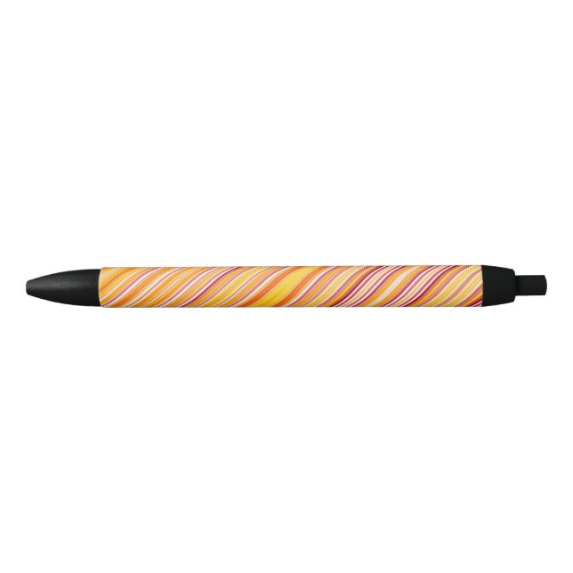 Orange strips pattern black ink pen (Front)