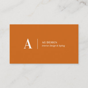 Orange Stylish Modern Minimal Business Cards