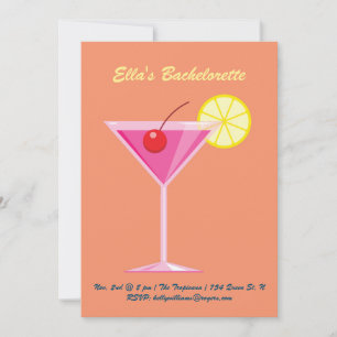 Orange Summer Bachelorette Party Invitation