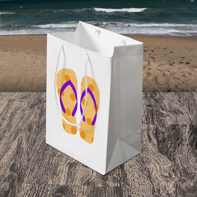 Orange Summer Beach Party Flip Flops Gift Bag (Creator Uploaded)