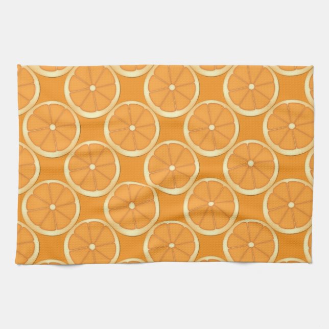 Orange Summer Fruit Kitchen Towel (Horizontal)
