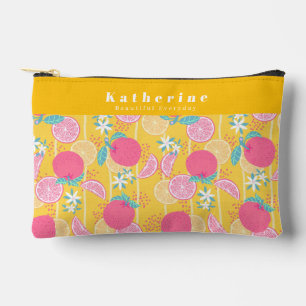 Orange Summer Mustard Accessory Pouch