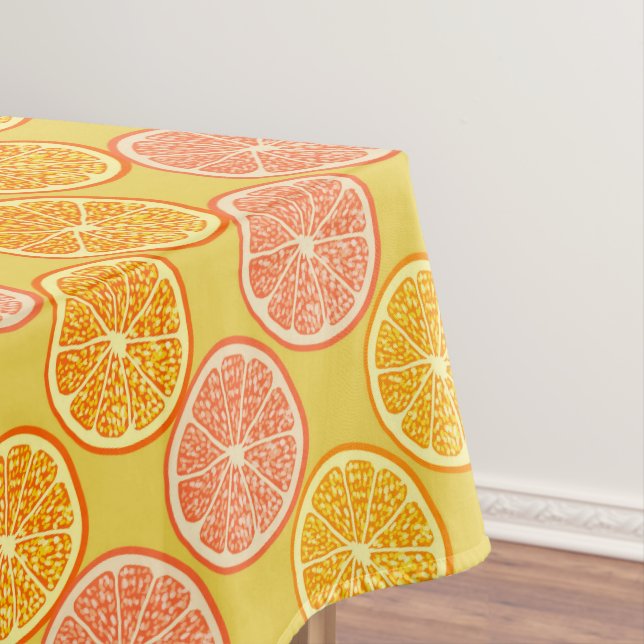 Orange Summer Mustard Tablecloth (In Situ)