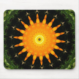Orange sun mousepad