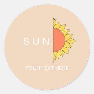 Orange Sun Sticker