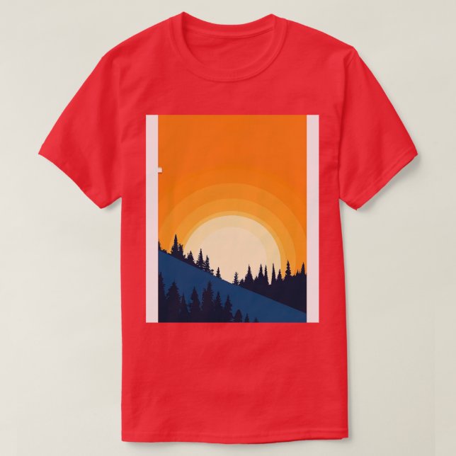 Orange Sundown T-Shirt (Design Front)