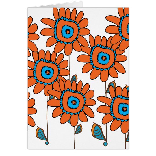 Orange Sunflower Card