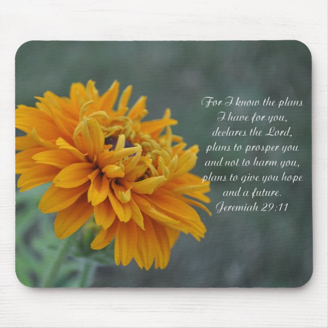 Orange Sunflower Jeremiah 2911 Mouse Pad (Front)