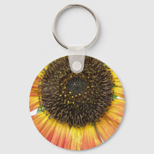 Orange Sunflower Keychain