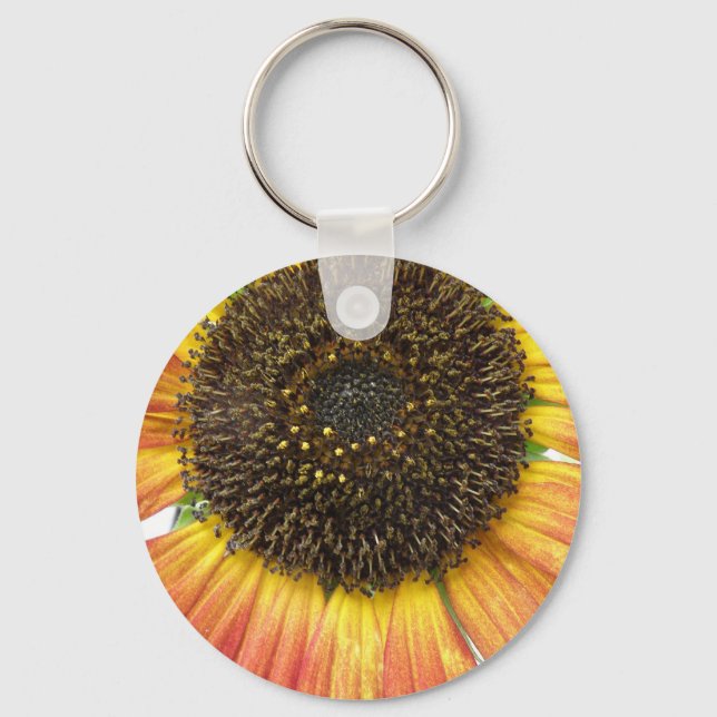 Orange Sunflower Keychain (Front)