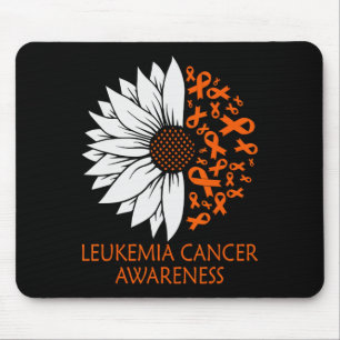 Orange Sunflower Leukaemia Blood Cancer Awareness  Mouse Pad
