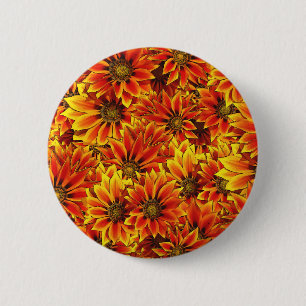 Orange Sunflowers 2 Inch Round Button
