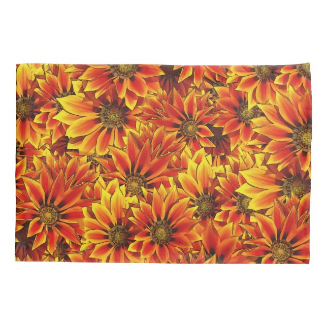 Orange Sunflowers Pillowcase (Back)