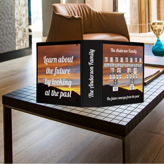 Orange Sunset 3 Generations Family Tree Quotes Binder (Creator Uploaded)