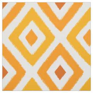Orange Sunset Ikat Fabric