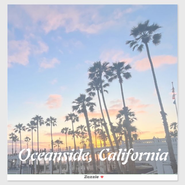 Orange Sunset on Oceanside California Beach (Sheet)