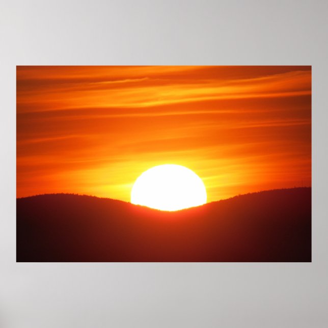 Orange Sunset Poster (Front)