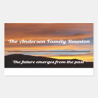 Orange Sunset Quote Family Reunion Name Tag 