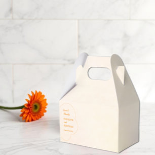 Orange Sunset Wedding Favor Box