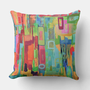 Orange Sunshine 20 x 20 Poly Throw Pillow