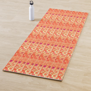 Orange Sunshine exercise mat