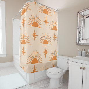Orange Sunshine with Mid Century Starbursts