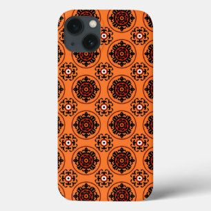 Orange Suzani Pattern iPhone 13 Case