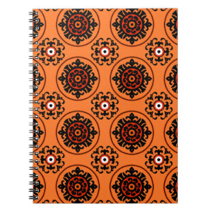 Orange Suzani Pattern Notebook