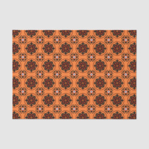 Orange Suzani Pattern Tissue Paper