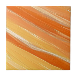 Orange Swirls Tile