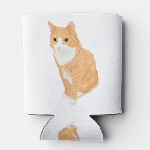 Orange Tabby Cat Can Cooler