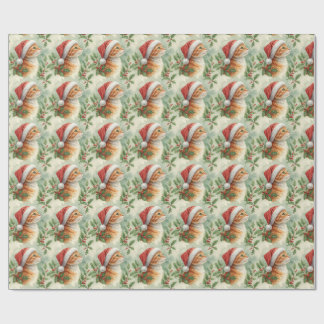 Orange Tabby Cat Christmas Wrapping Paper