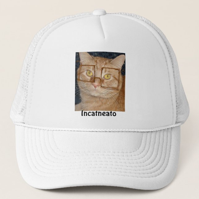 Orange Tabby Cat/Incognito Trucker Hat (Front)