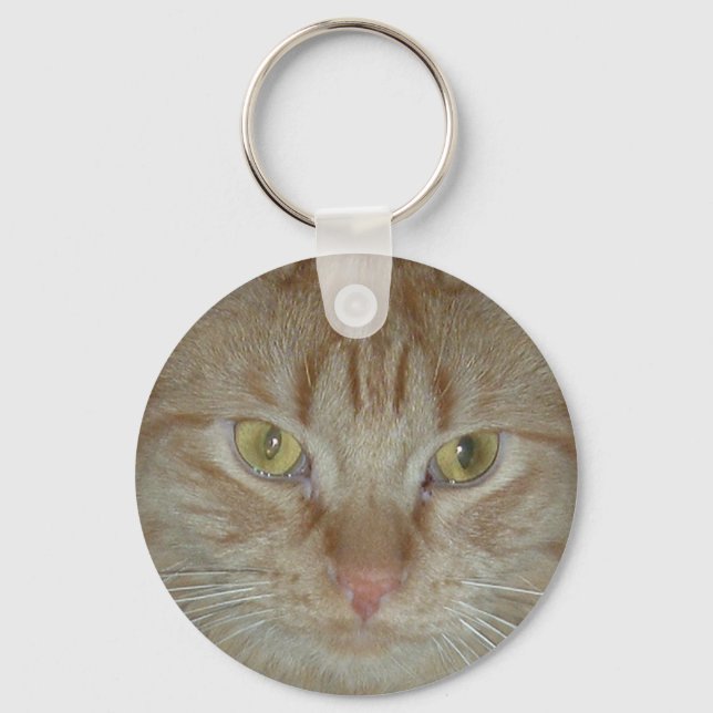 Orange Tabby Cat Keychain (Front)