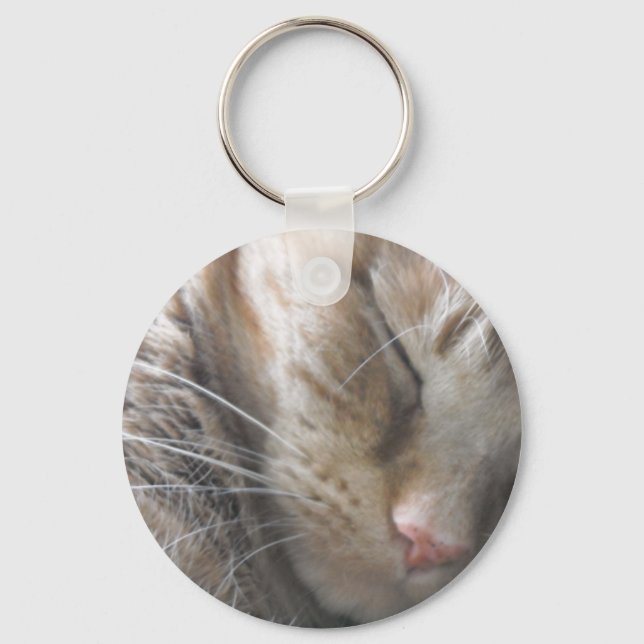 Orange Tabby Cat Keychain (Front)